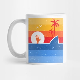 Retro minimalist attack shark Mug